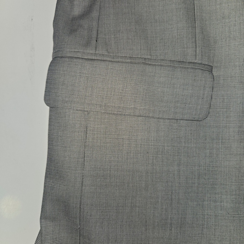 Jos. A. Bank Tailored Fit Grey Houndstooth Cotton Wool Blazer Sport Coat 42L - Picture 7 of 12